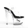 Pleaser - TIPJAR7085 Sandale à bride à la cheville, Pole dance chaussures - Chaussures de pole dance - Blanc Product image